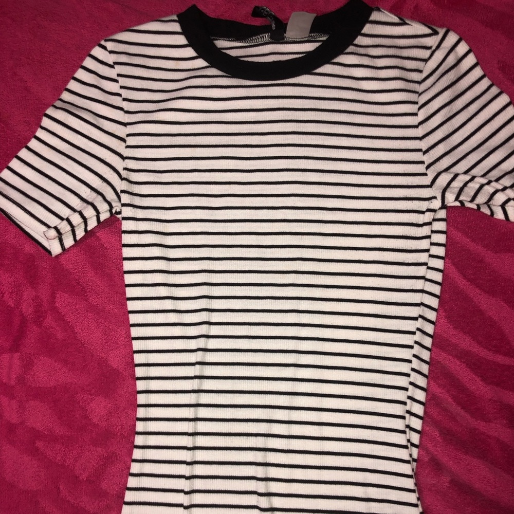 black and white strip bodycon dress
